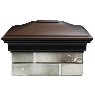 Колпак на столб забора MONBLAN Коричневый 1,5х1,5 кирпича размер под посадку 385х385мм