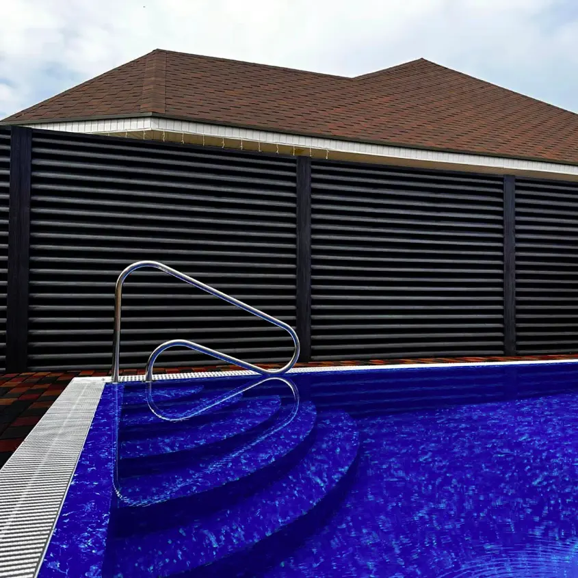 Фото 5 Забор Еврожалюзи Черное Дерево 3D Принтек двусторонний