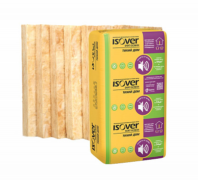 Утеплитель ИЗОВЕР Тихий Дом Плита 14*50*610*1170 мм 10 м2, 0.5 м3 фото Центр Металлокровли