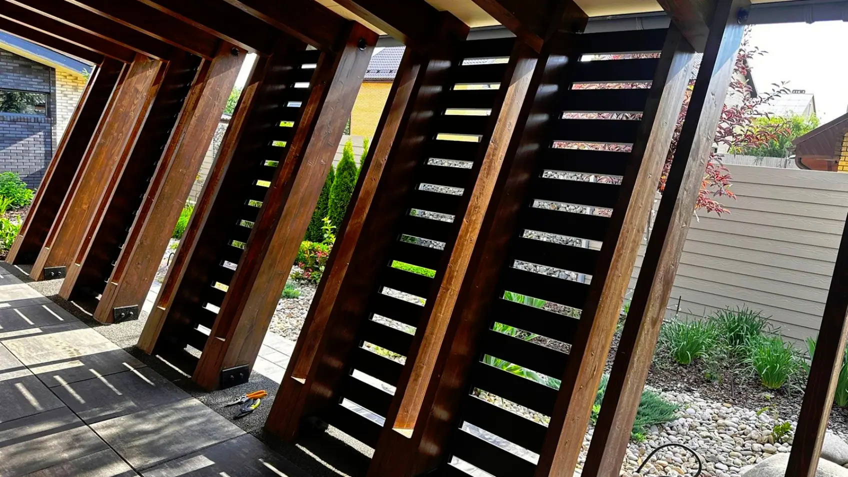 Фото 4 беседка из металлопланкена RoofTop Бархат RAL7024 Серый Графит