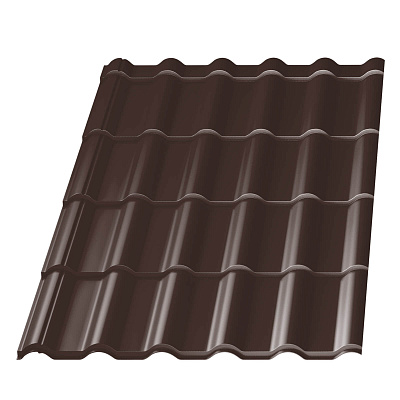 Металлочерепица Банга RAL8017 Шоколад 0,45мм фото Центр Металлокровли