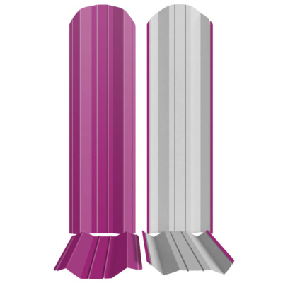 Штакетник металлический ЭКО М-образный 95мм RAL4006 Пурпурный фото профиля